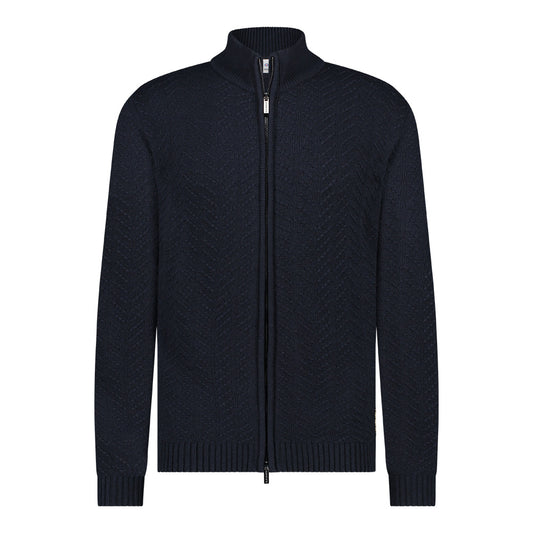 Textured Full-Zip Knit